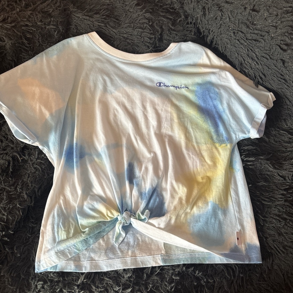 Champion Tie-Dye T-Shirt - Blue and Yellow